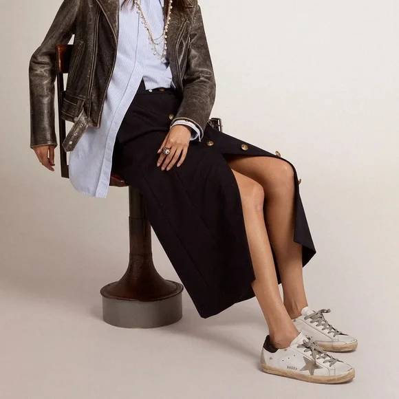 GOLDEN GOOSE Superstar Mixed Leather Sneakers Size 36 - Picture 2 of 11